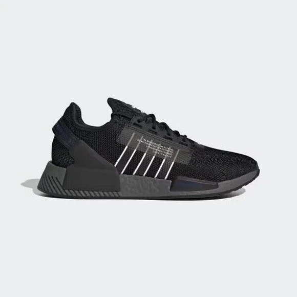 Mens Adidas Adidas Nmd R1 V2 Black White Adidas Originals NMD R1 - Main Image